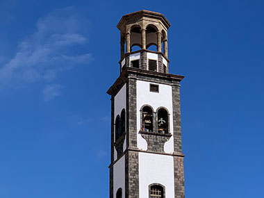 Bell tower with blue skies