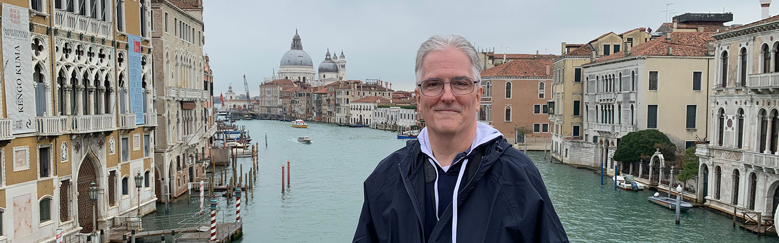 Pat with Grand Canal in in background