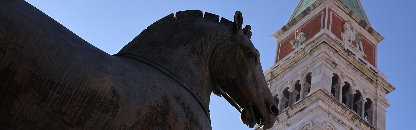 Horse statue and St. Mark's Bell Tower