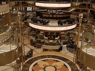 View from above atrium on Enchanted Princess
