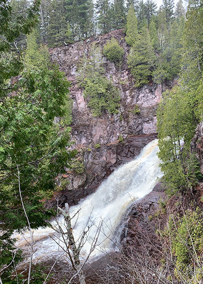 waterfall at mid day