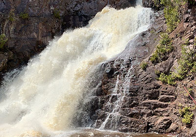 Closeup of waterfall