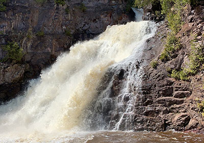 Closeup of waterfall