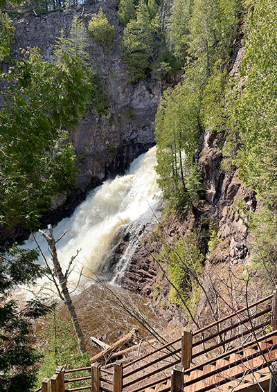 Caribou Falls from above the stairs