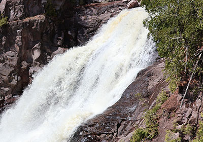 Closeup of waterfall