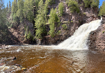 Panoramic view of waterfall