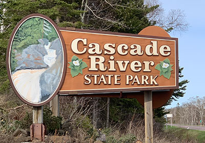 Cascade River State Park sign