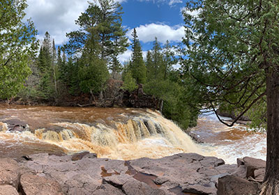 View from top of waterfall