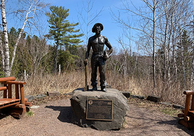 Statue at Gooseberry Falls State Park