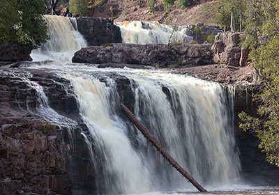 Two layers of waterfalls