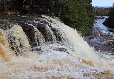 From side of upper waterfall