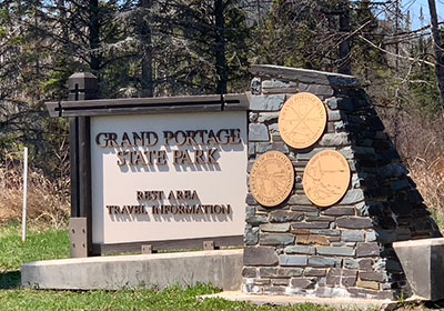 Grand Portage State Park sign