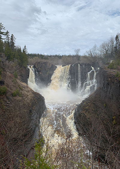 Waterfall from back platform