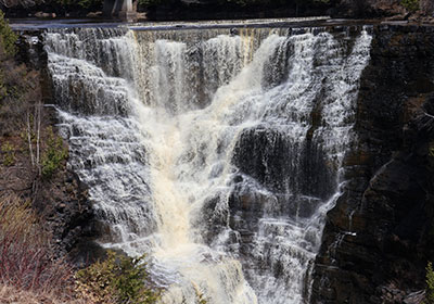 Full view of of waterfall from North