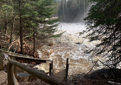 Washed out bridge at Judge C.R. Magney State Park