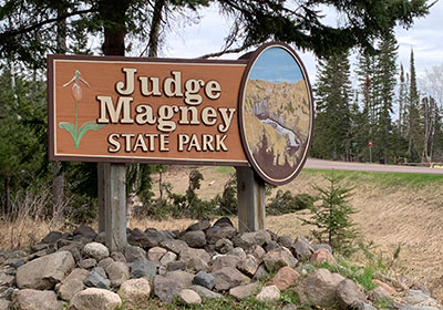 Judge C.R. Magney State Park sign
