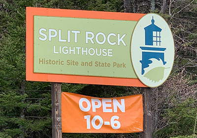 Split Rock State Park sign