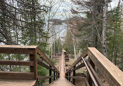 Split Rock State Park path stairs