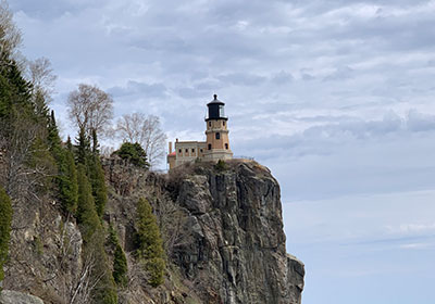 Split Rock State Park lighthouse in spring