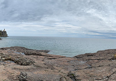 Split Rock State Park on far left of Lake Superior