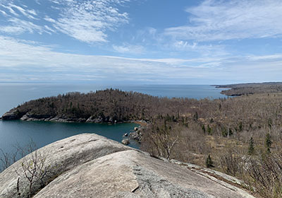 View from cliffs of Split Rock State Park