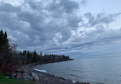 Rain clouds over Lake Superior after the rain
