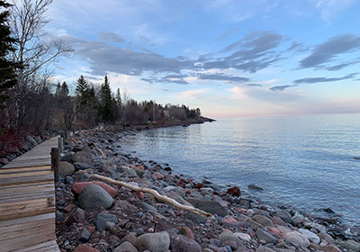 Boardwalk along Lake Superior