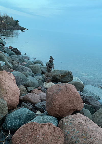 Rocks along Lake Superior