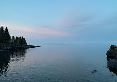 Dusk looking over Lake Superior