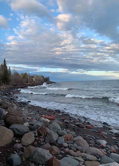 Rocks along Lake Superior