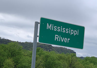 Mississippi River sign