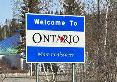 Welcome to Ontario - More to Discover sign