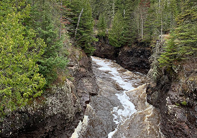 River view from foot bridge