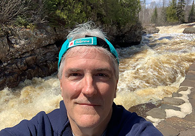 Pat takes selfie at Temperance River State Park