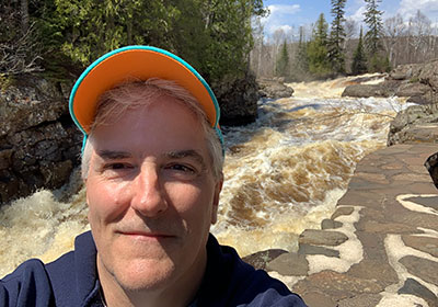 Pat on edge of Temperance River