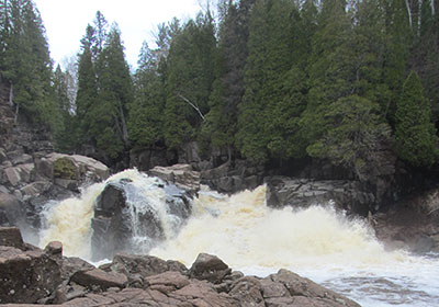 Tettegouche State Park waterfall in 2022