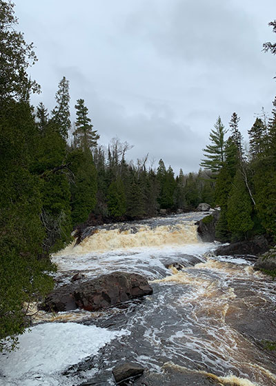 River rushes from spring thaw