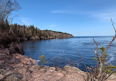 Lake Superior with shoreline