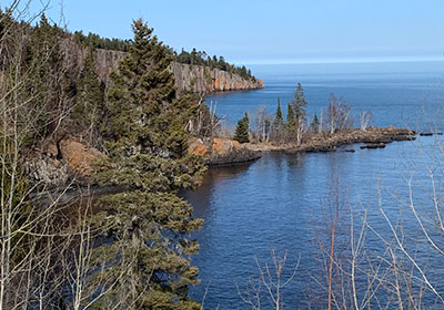 Two cliffs on Lake Superior