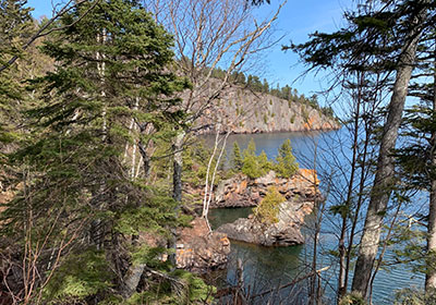 Lake view from cliffs