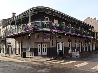 Corner two story building