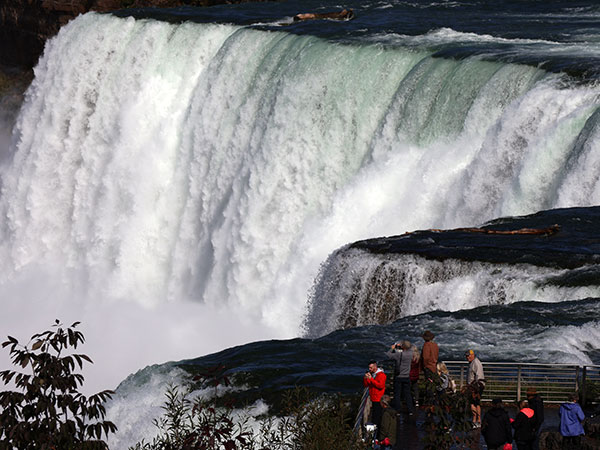 People viewing waterfall