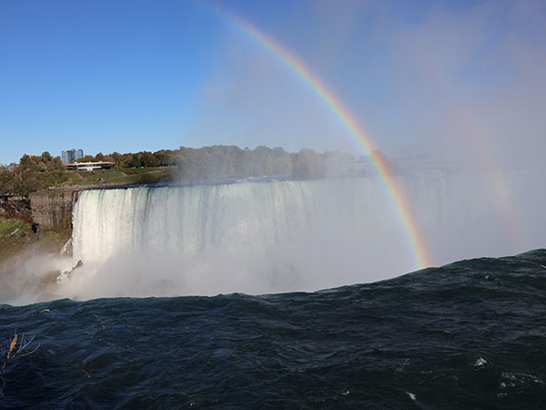 Rainbow disapears into Niagara Falls