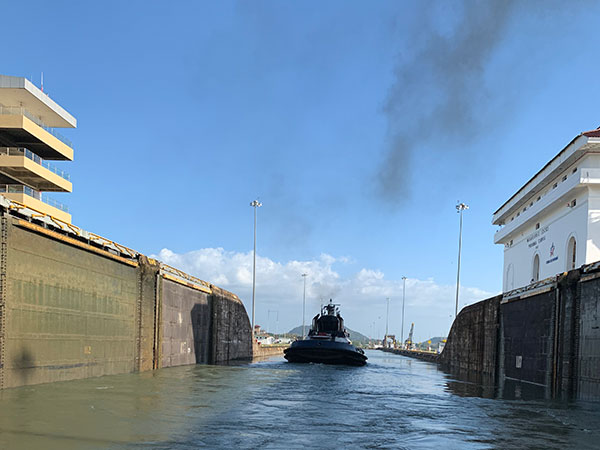 Tug boat in Panama Canal