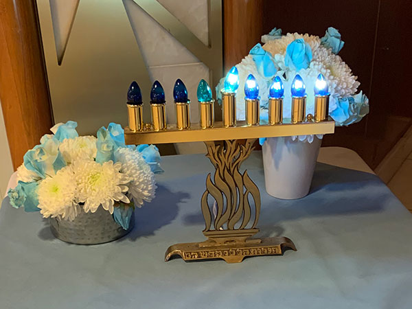 Hanukkah display